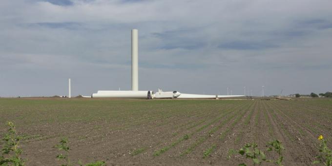 лопатице турбине на ветар куле изградња мотора Виллаци округ пољопривреда поље раимондвилле тексас