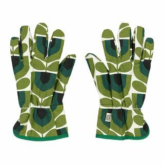 Зелене штампане рукавице у лонцу