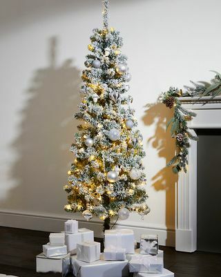 6 стопа унапред осветљено танко снежно божићно дрвце