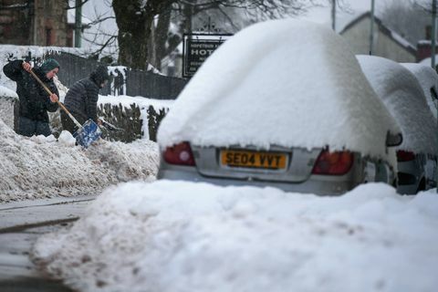 снег у јануарској Шкотској