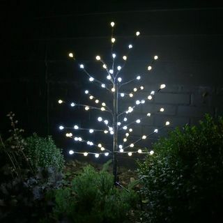 Двобојна светлуцава спољна декорација дрвета