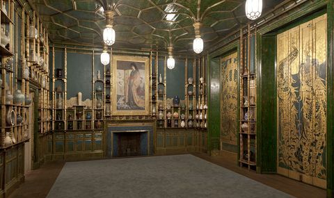 соба са паунима у слободнијој галерији уметности у Васхингтону, ДЦ