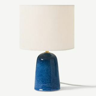 Нооби стона лампа, плава реактивна глазура керамика